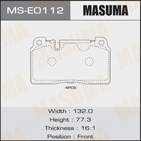 Brake pads Masuma, MS-E0112