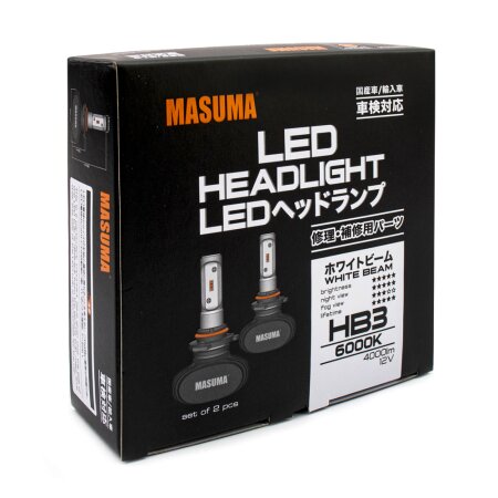 LED bulb Masuma, HB3 6000K 4000Lm P20d (S1 series), L650