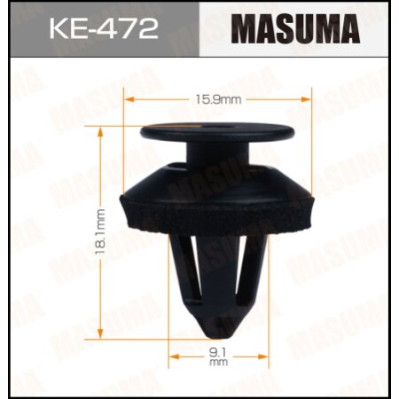Retainer clip Masuma plastic, KE-472