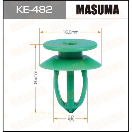 Retainer clip Masuma plastic, KE-482