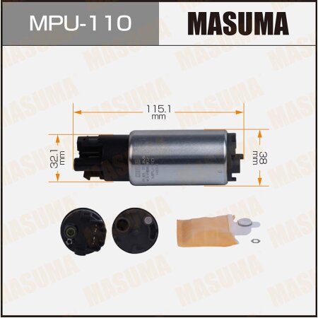 Fuel pump Masuma 100 LPH, 4.0kg/cm2, MPU-110
