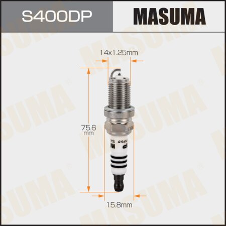 Spark plug Masuma platinum+platinum FR5KPP332S(PFR7S8EG) , S400DP