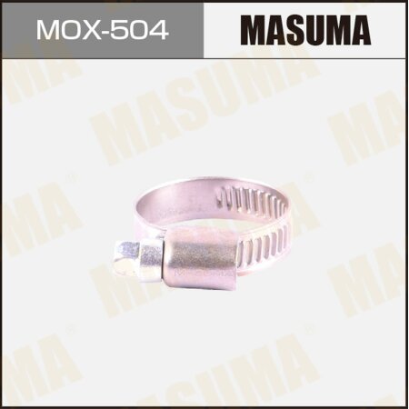 Worm gear clamp Masuma, 16-27mm / H-9mm (stainless steel), MOX-504