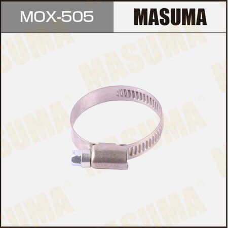 Worm gear clamp Masuma, 25-40mm / H-9mm (stainless steel), MOX-505