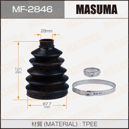 CV Joint boot Masuma (plastic), MF-2846