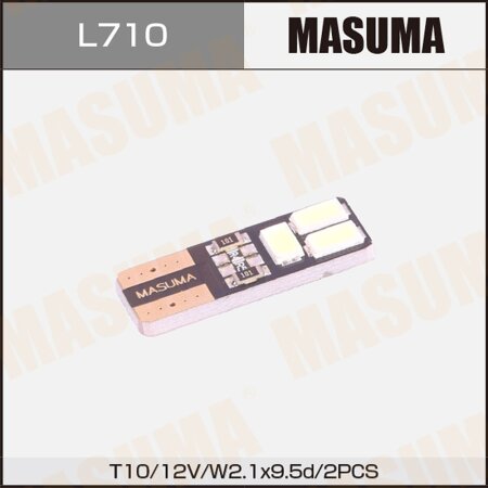 Bulbs Masuma, W5W (W2.1x9.5d, T10) 12V 5W (LED), L710