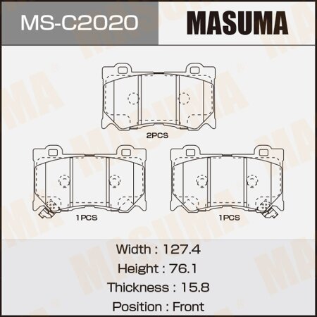 Brake pads Masuma, MS-C2020