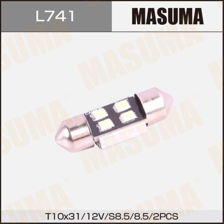 Bulbs Masuma, Festoon C5W (SV8,5, T10x31) 12V 10W (LED), L741