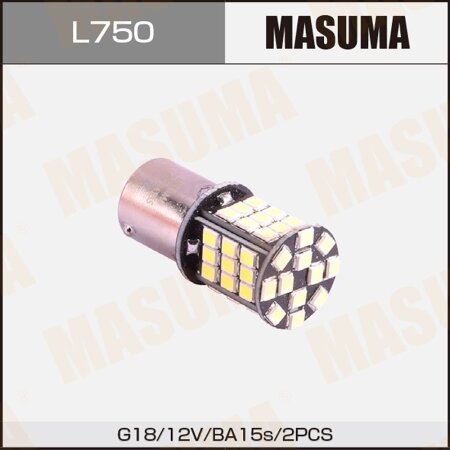 Bulbs Masuma, R5W (BA15s, G18) 12V 5W (LED) single pin, L750