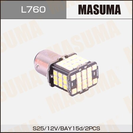 Bulb LED Masuma P21/5W (BAY15d, S25) 12V 21/5W BAY15d (LED) bi-pin, L760