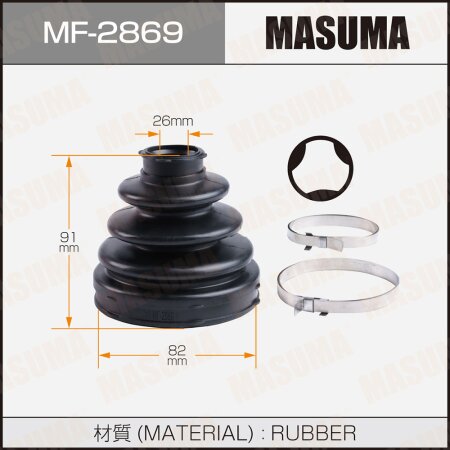 CV Joint boot Masuma (rubber), MF-2869