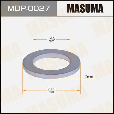 Oil drain plug washer (gasket) Masuma 14.3x21.9x2, MDP-0027