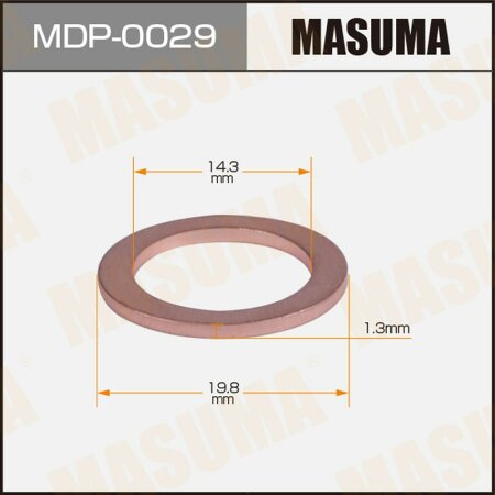 Oil drain plug washer (gasket) Masuma 14.3x19.8x1.3, MDP-0029