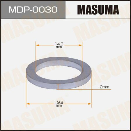 Oil drain plug washer (gasket) Masuma 14.3x19.8x2, MDP-0030