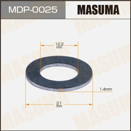 Oil drain plug washer (gasket) Masuma 12.2x21x1.4, MDP-0025