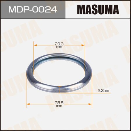 Oil drain plug washer (gasket) Masuma 20.3x25.8x2.3, MDP-0024