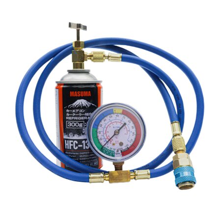 AC recharge hose Masuma with gauge, PR-134