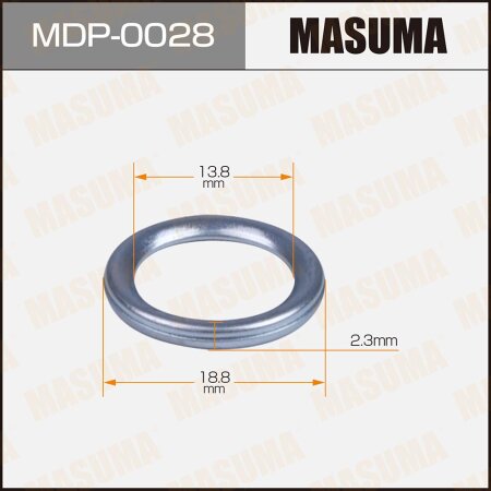 Oil drain plug washer (gasket) Masuma 13.8x18.8x2.3, MDP-0028