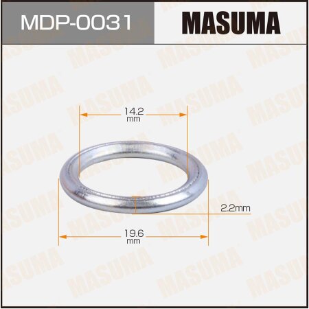 Oil drain plug washer (gasket) Masuma 14.2x19.6x2.2, MDP-0031