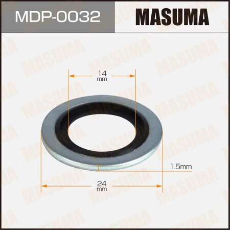 Oil drain plug washer (gasket) Masuma 14x24x1.5, MDP-0032