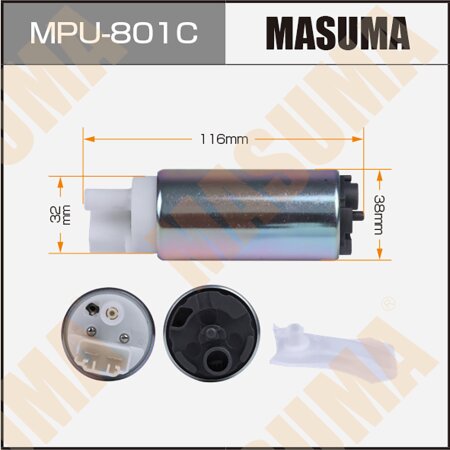 Fuel pump Masuma (mesh included MPU-001), carbon commutator, MPU-801C