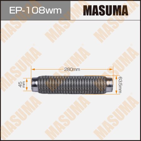 Flex pipe Masuma wiremesh 45x280 , EP-108wm