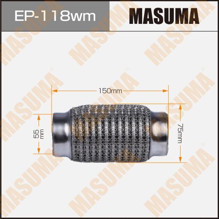 Flex pipe Masuma wiremesh 55x150 , EP-118wm