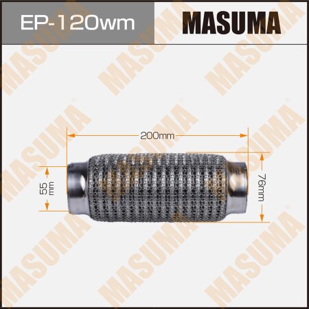 Flex pipe Masuma wiremesh 55x200 , EP-120wm