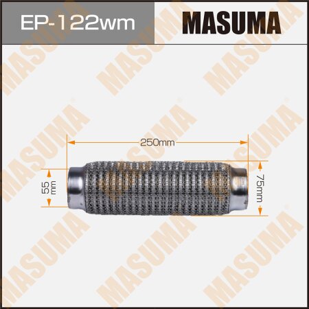 Flex pipe Masuma wiremesh 55x250, EP-122wm