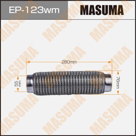 Flex pipe Masuma wiremesh 55x280, EP-123wm