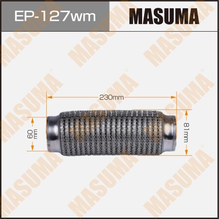 Flex pipe Masuma wiremesh 60x230, EP-127wm