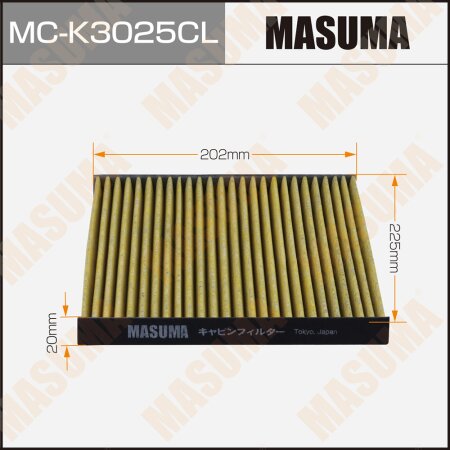 Cabin air filter Masuma charcoal, MC-K3025CL