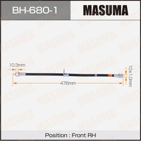 Brake hose Masuma, BH-680-1