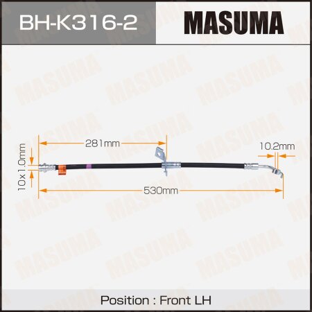 Brake hose Masuma, BH-K316-2