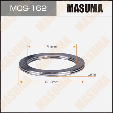 Exhaust pipe gasket Masuma 61х81.8x5, MOS-162
