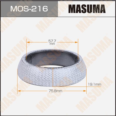 Exhaust pipe gasket Masuma 57.7x75.8x19.1, MOS-216