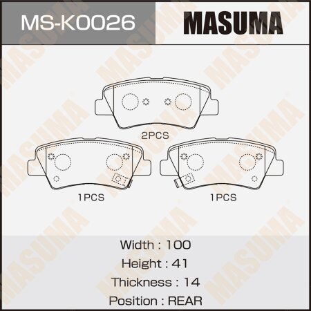 Brake pads Masuma, MS-K0026