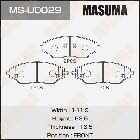Brake pads Masuma, MS-U0029
