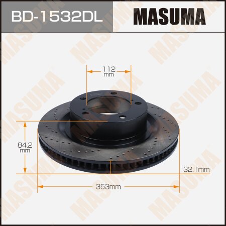 Perforated brake disc Masuma LH, BD-1532DL