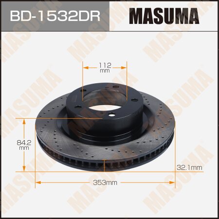 Perforated brake disc Masuma RH, BD-1532DR