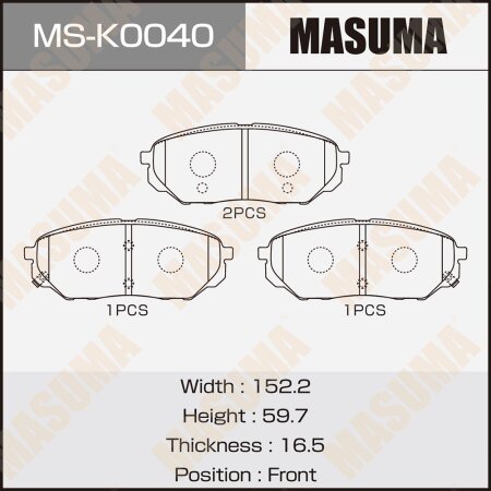 Brake pads Masuma, MS-K0040