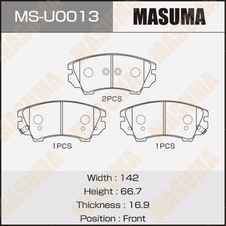 Brake pads Masuma, MS-U0013