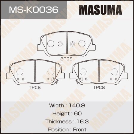 Brake pads Masuma, MS-K0036