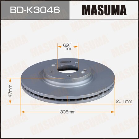 Brake disk Masuma, BD-K3046