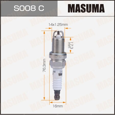 Spark plug nickel BKR6EKB-11(3583) Masuma, S008C