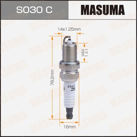 Spark plug nickel  BCPR5EY (1266)  Masuma, S030C
