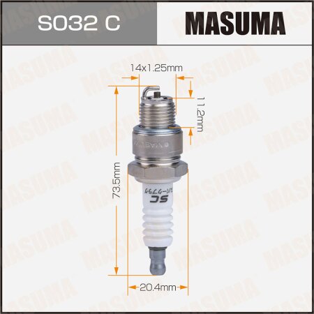 Spark plug nickel BR7HS-10 (1098) Masuma, S032C