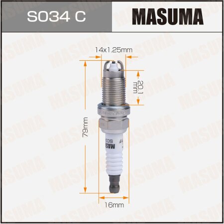Spark plug nickel BKR5EKUC (7273) Masuma, S034C