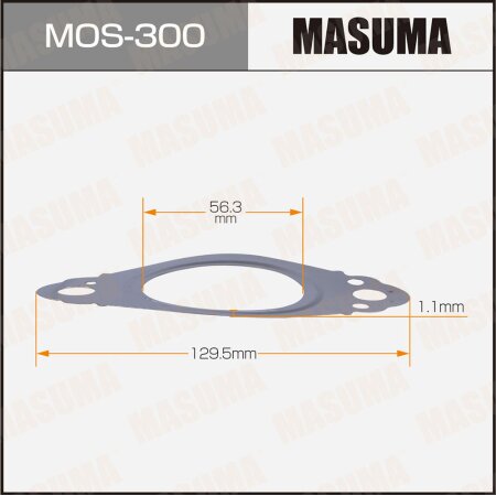 Exhaust pipe gasket Masuma 56.3x129.5x1.1, MOS-300