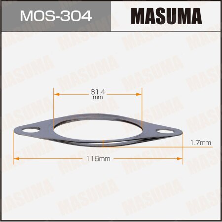 Exhaust pipe gasket Masuma 61.4x116x1.7 , MOS-304